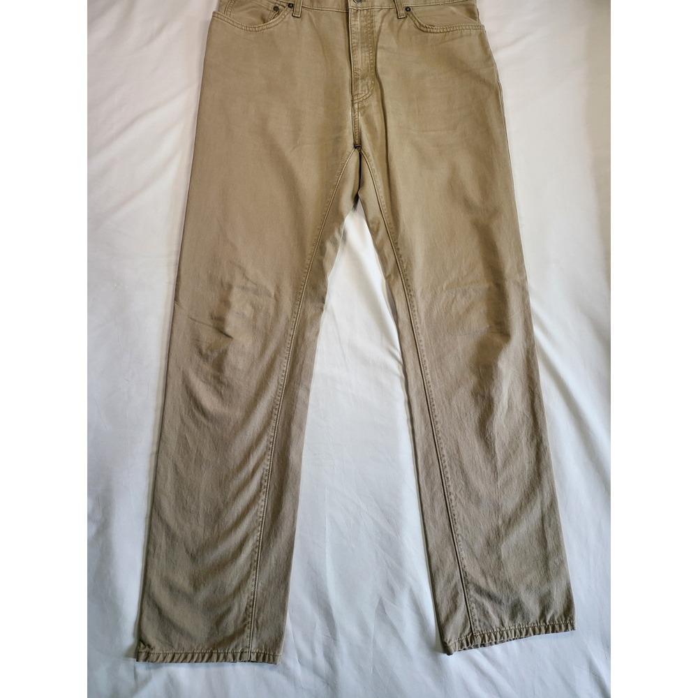 Eddie Bauer Mens 36x36 Straight Fit 5 Pocket Khaki Tan Cotton T36x36